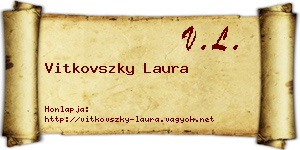 Vitkovszky Laura névjegykártya