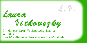 laura vitkovszky business card